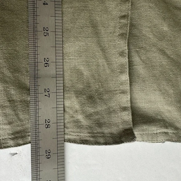 J. Jill Sage Green 100% Linen Embroidered Button Up Jacket Womens XL Lagenlook - Picture 7 of 12